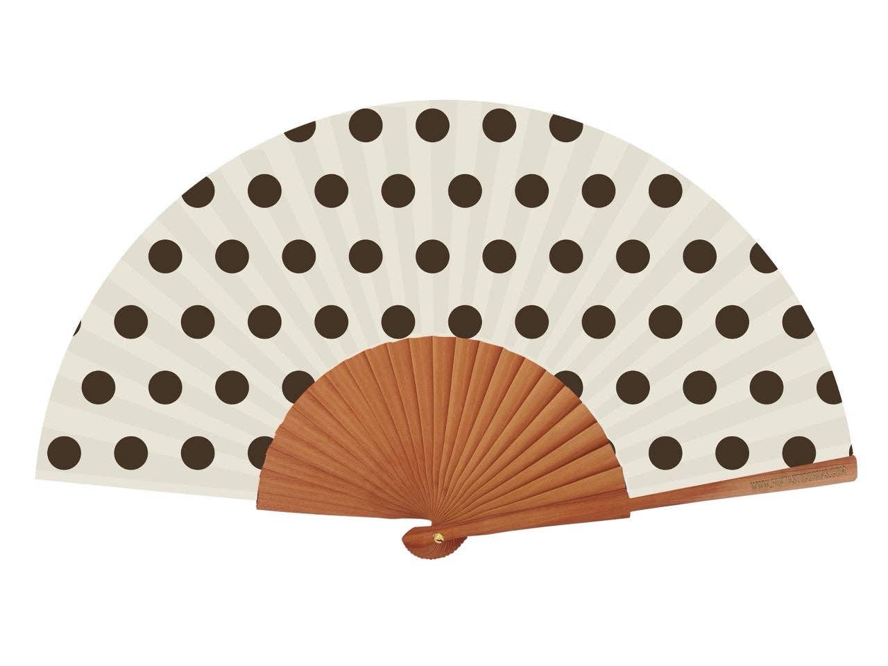 Dotty Cream 23cm fan