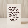 You don’t realise how loud wedding/annniversary card A6