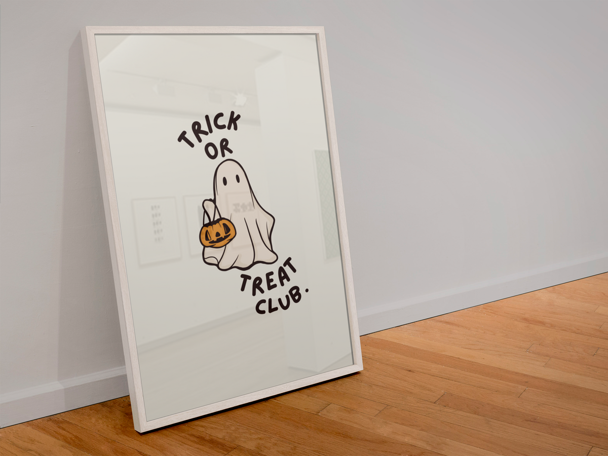 Trick or Treat Club Ghost Print: A3