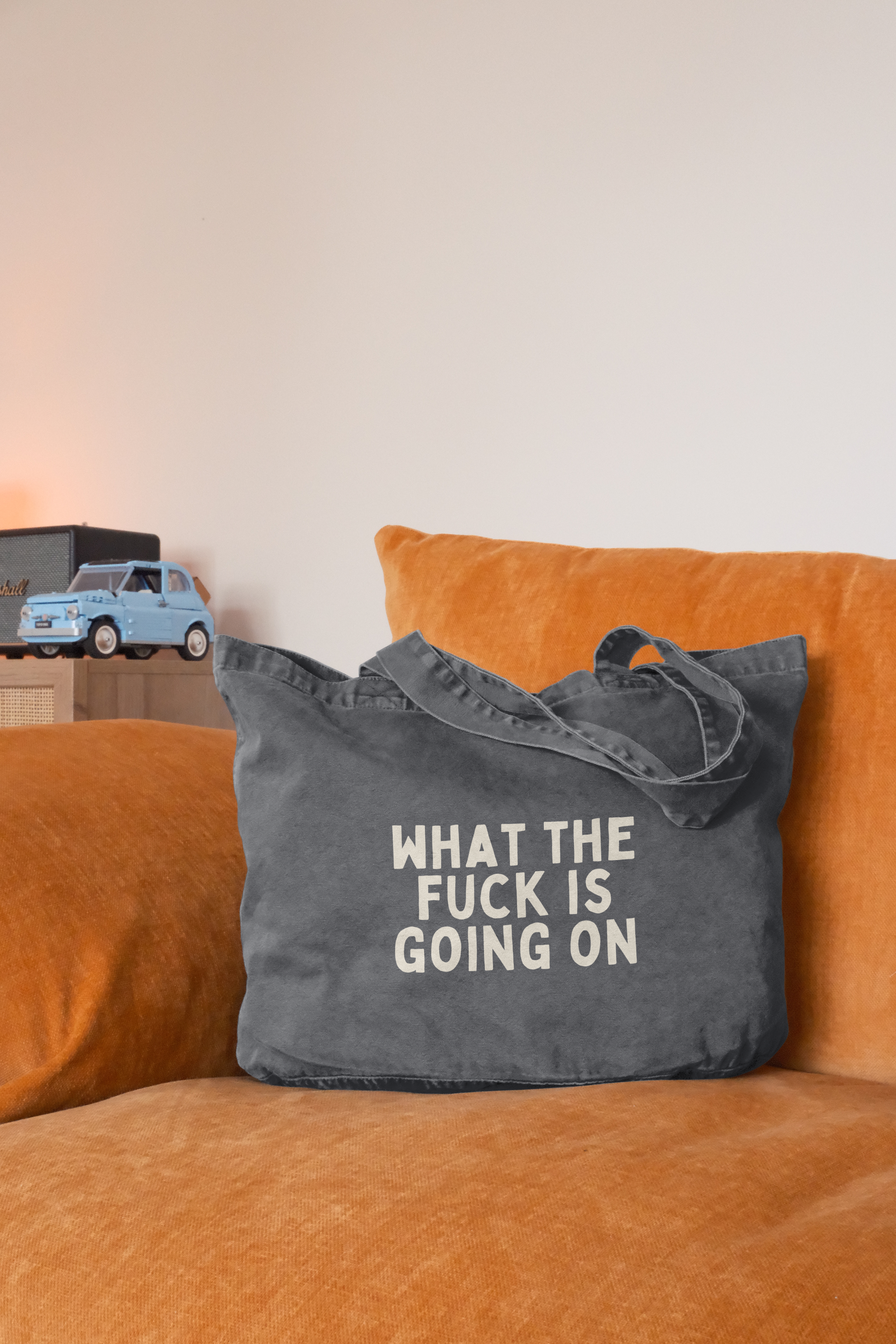 What The Fuck Is Going On | Tote Bag: Vintage Black