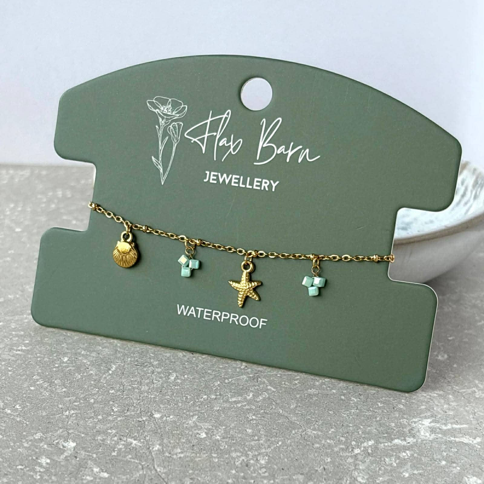 Tarnish Resistant Sea Spray Charm Bracelet