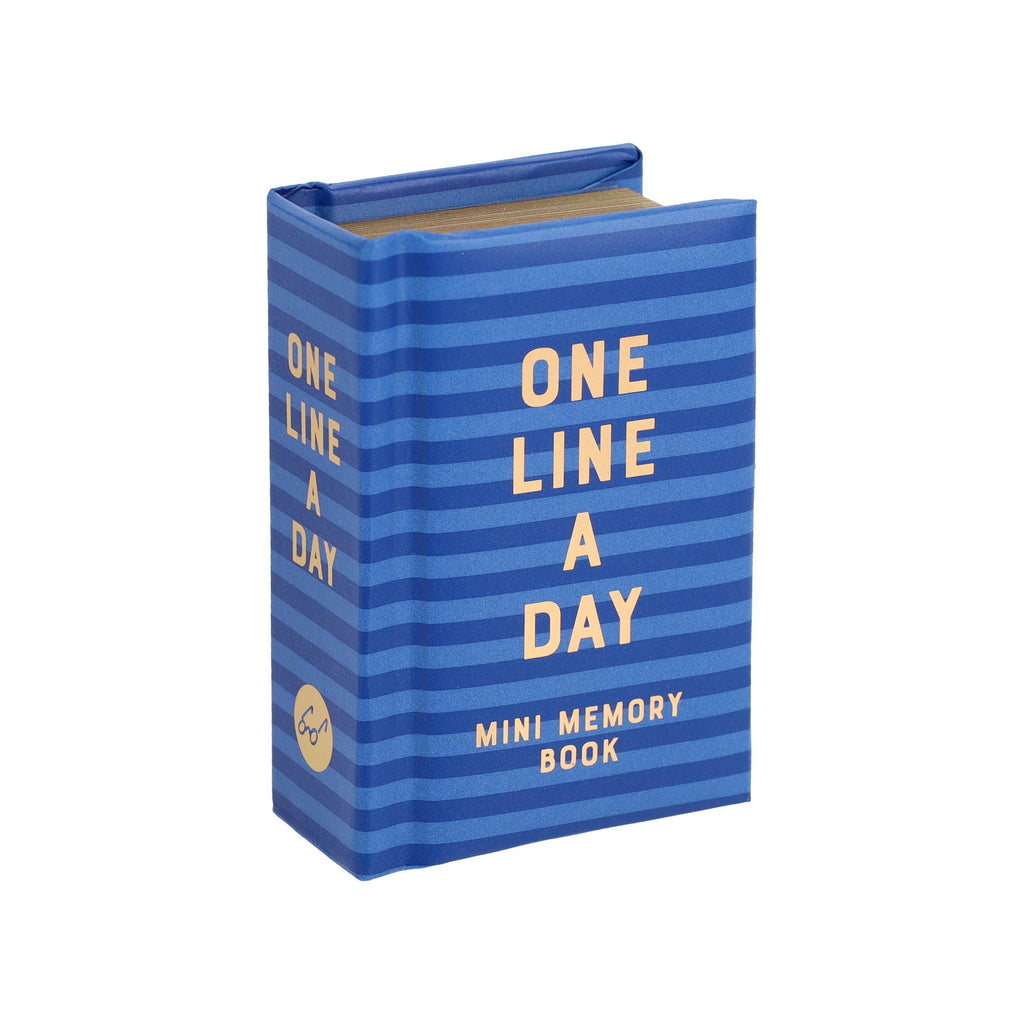 Navy Stripes Mini One Line a Day - A One-Year Memory Book