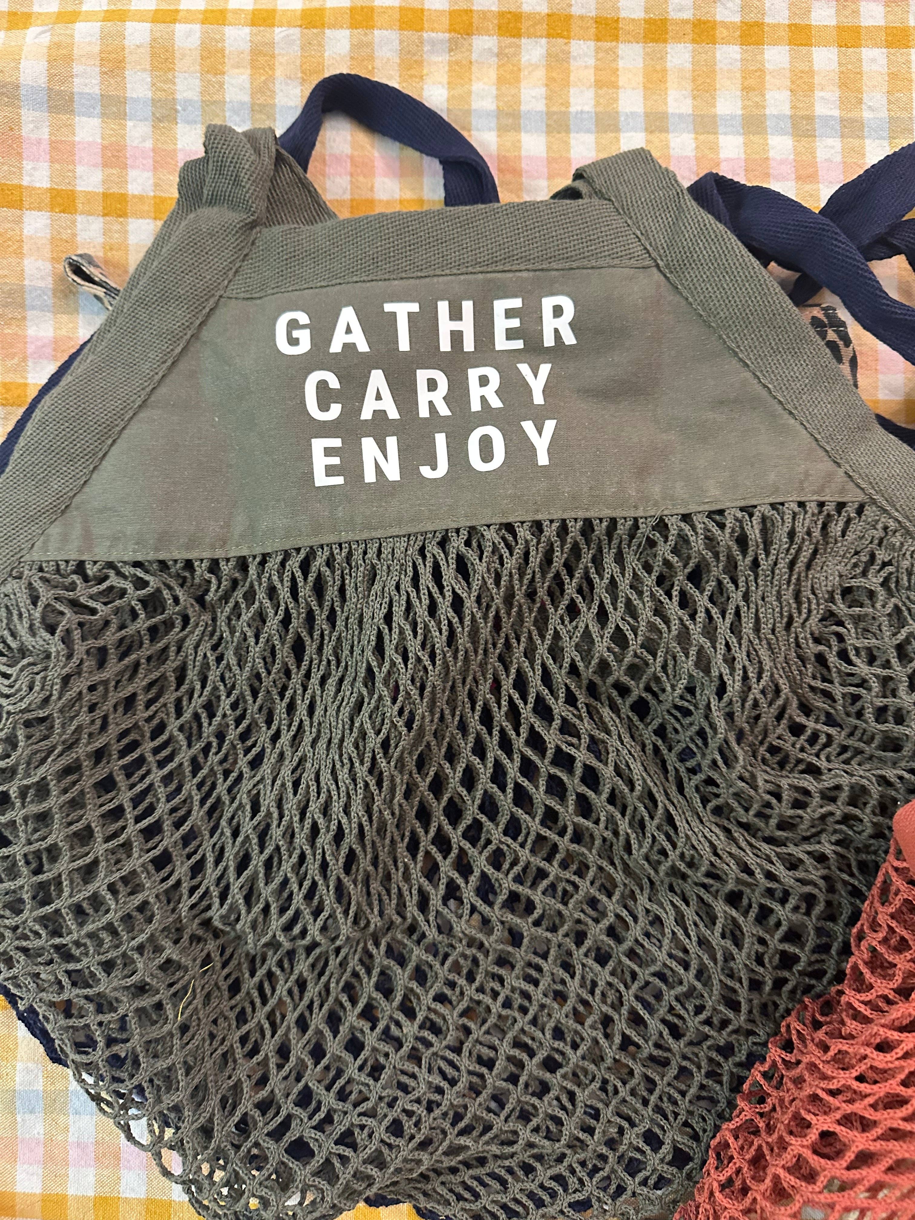 Mesh Grocery Shopper: Yellow- red text for the good stuff / Regular