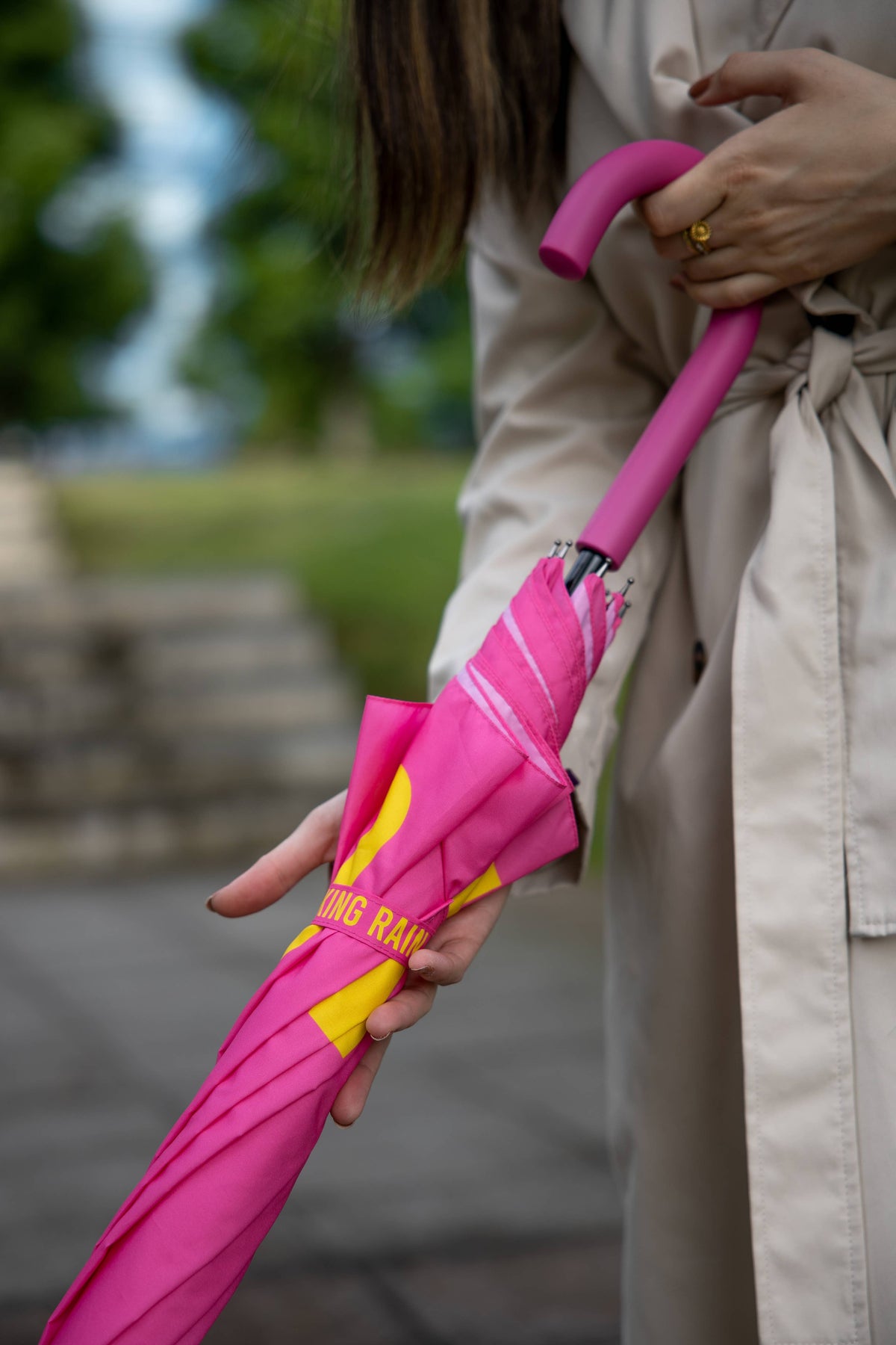 "Fucking Rain" Pink Umbrella