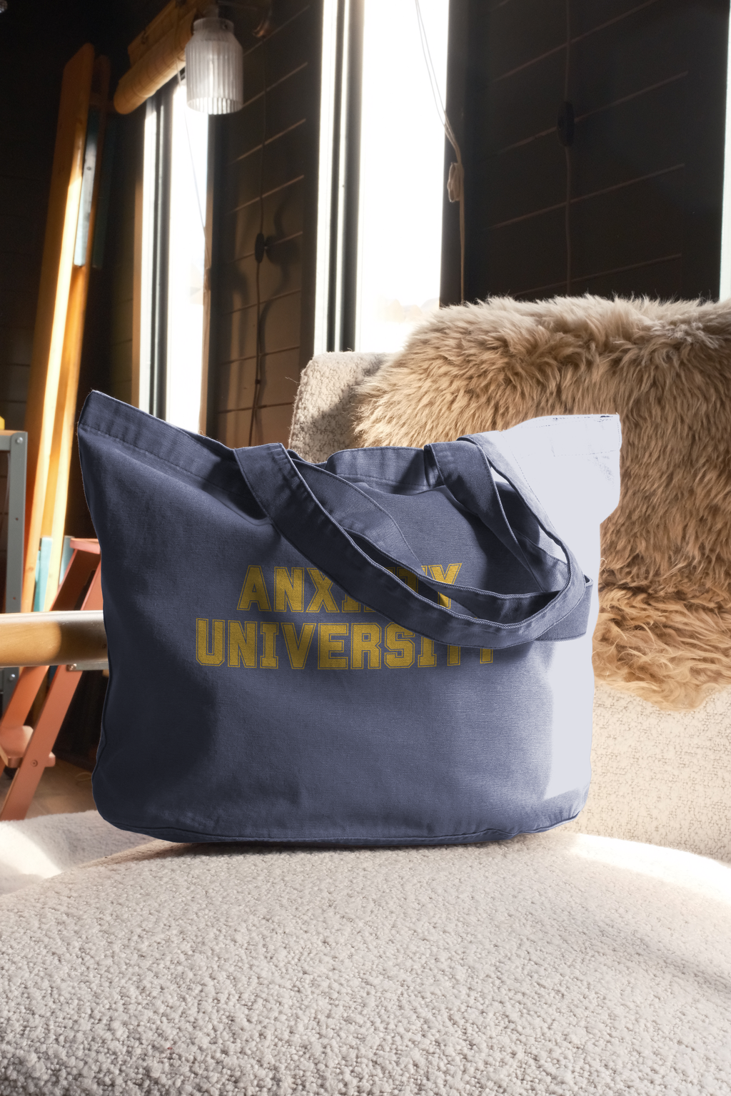 Anxiety University | Tote Bag: Vintage Denim