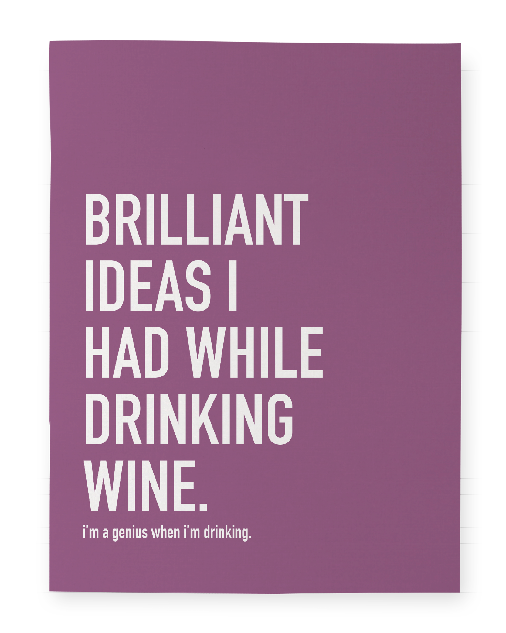 While Drinking Wine Notebook