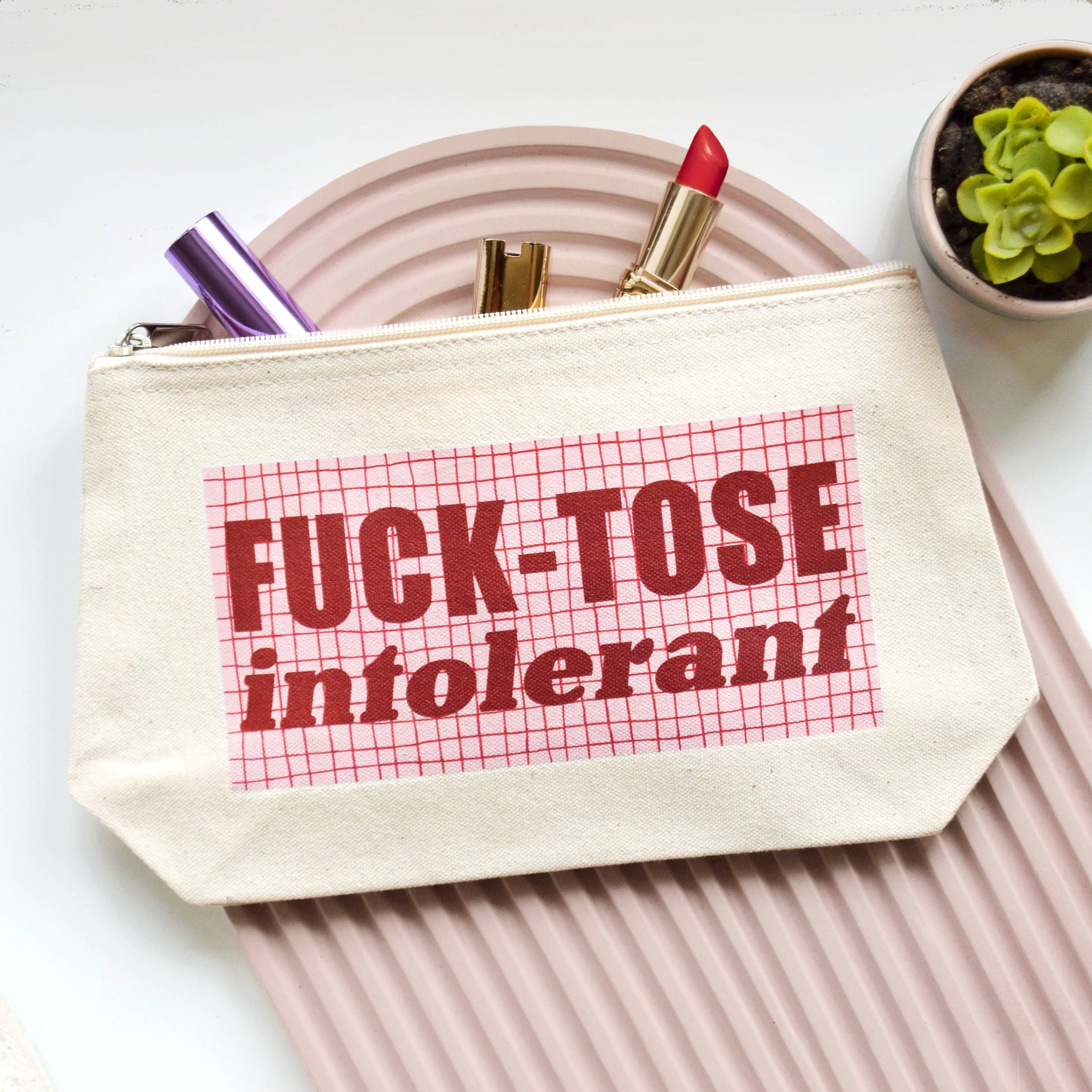 'Fuck-tose Intolerant' Cosmetic pouch