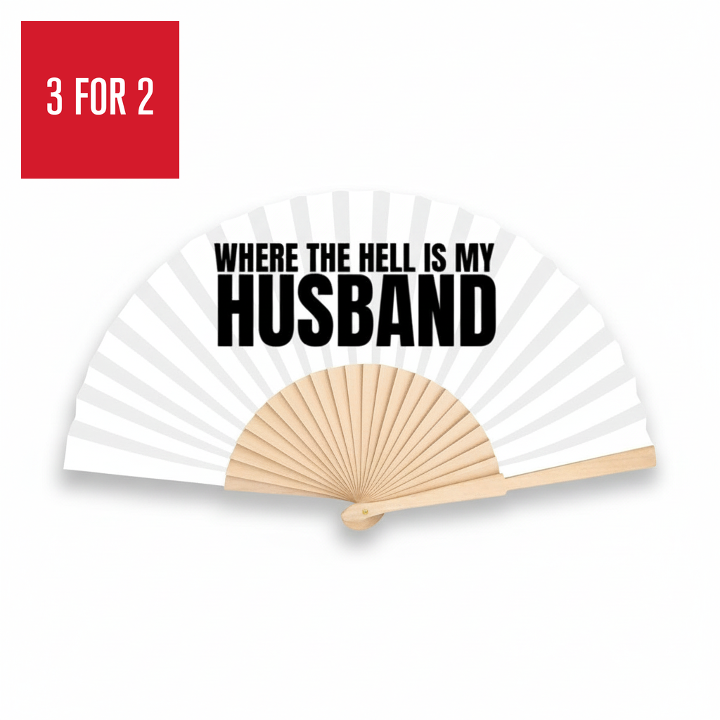 Where the Hell is my Husband 23cm fan