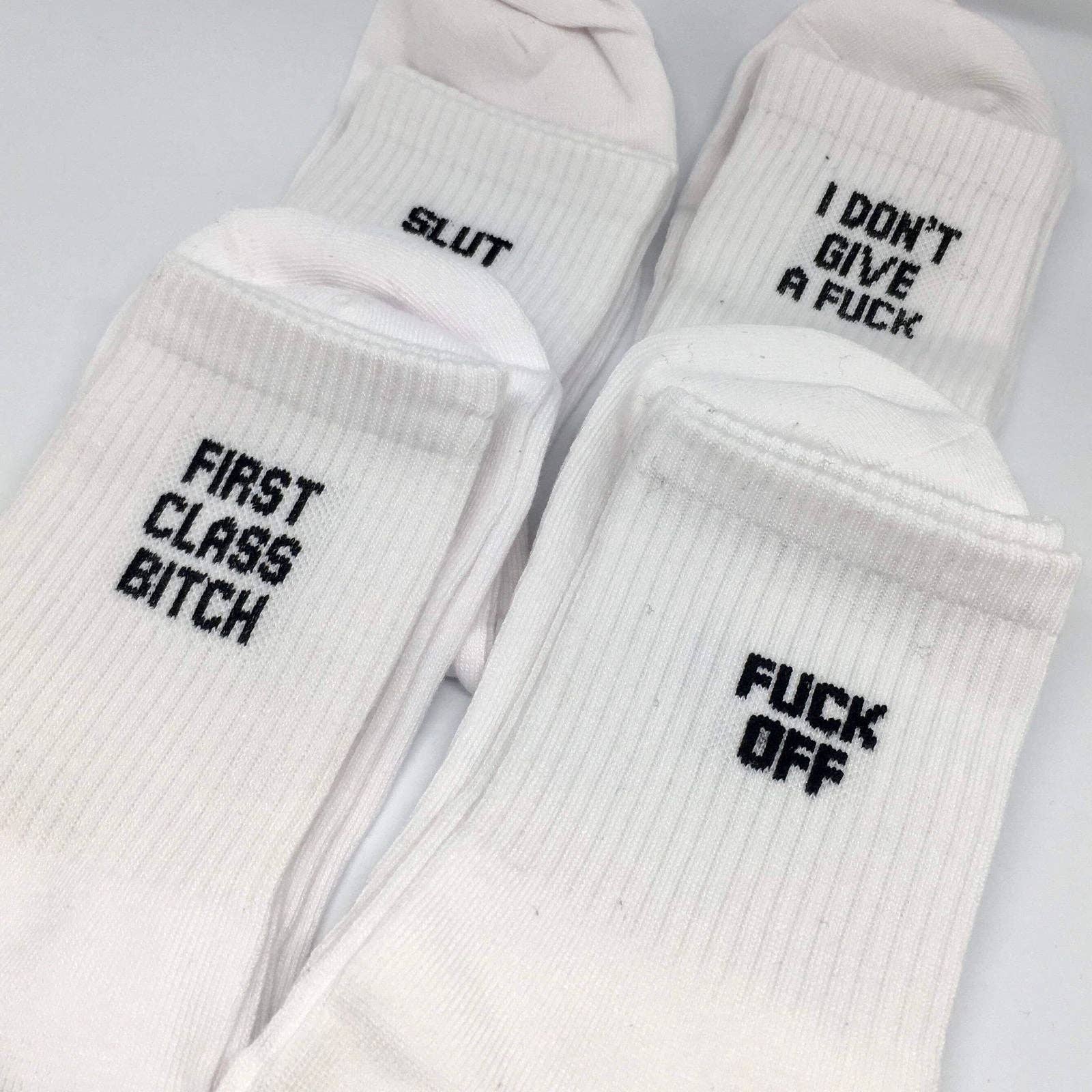 Swear Word Socks, First Class Bitch
