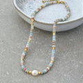 Tarnish Resistant Sea Spray Beaded Necklace