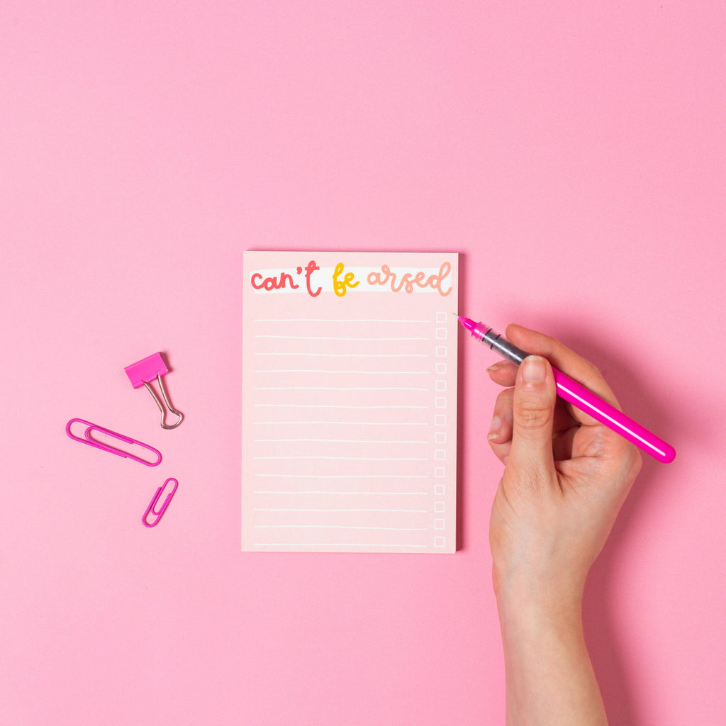 A6 notepad - can't be arsed
