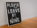 Please leave by nine print: A3