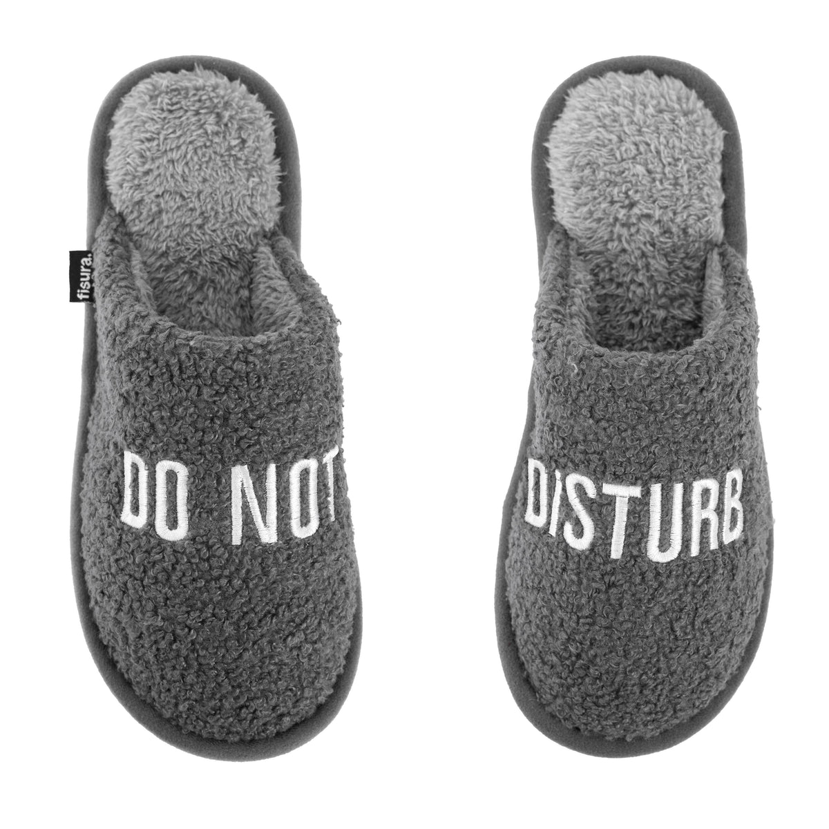 "Do Not Disturb" Grey Men’s  Slippers