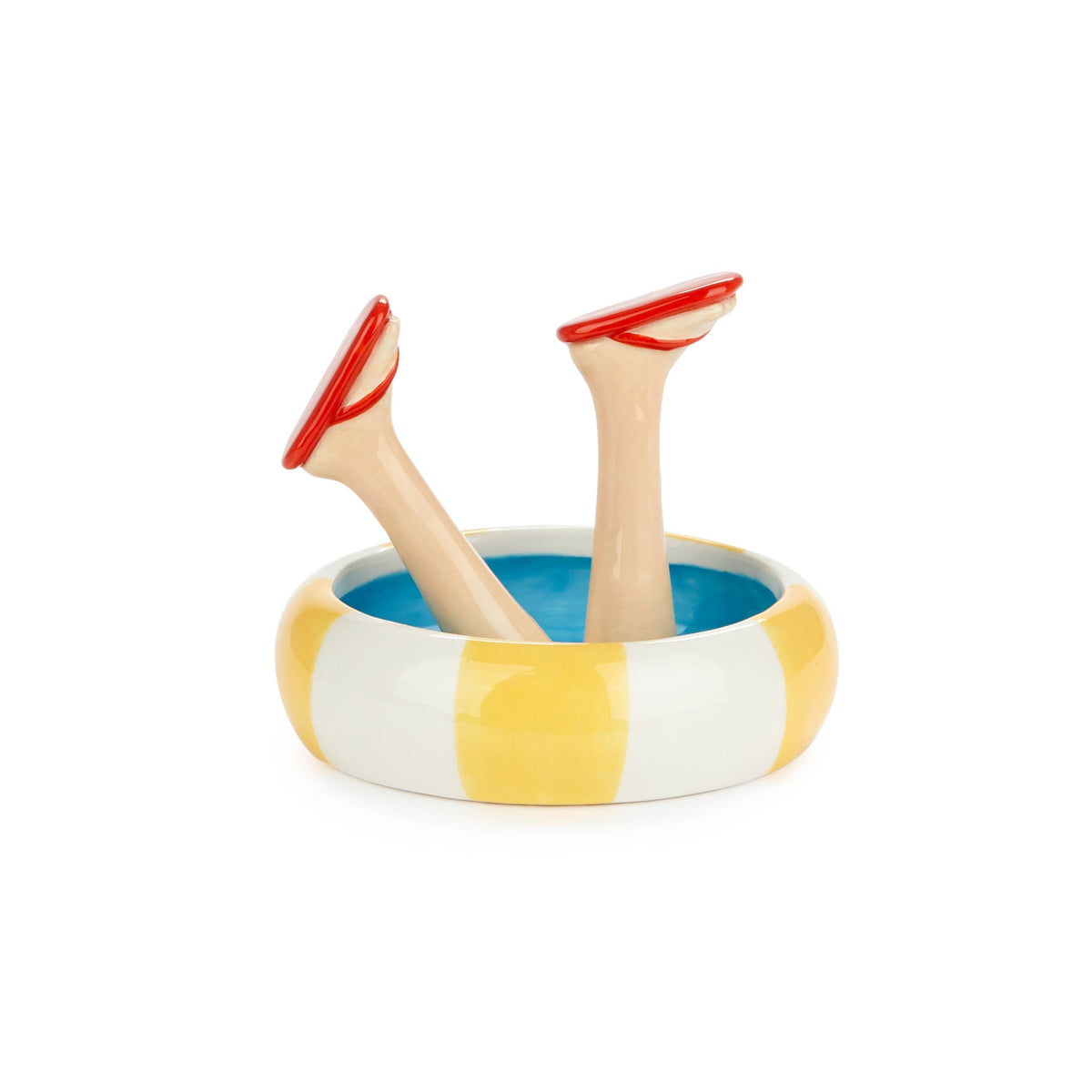 Balvi Ceramic Legs Ring Holder - Summer | Flip Flops