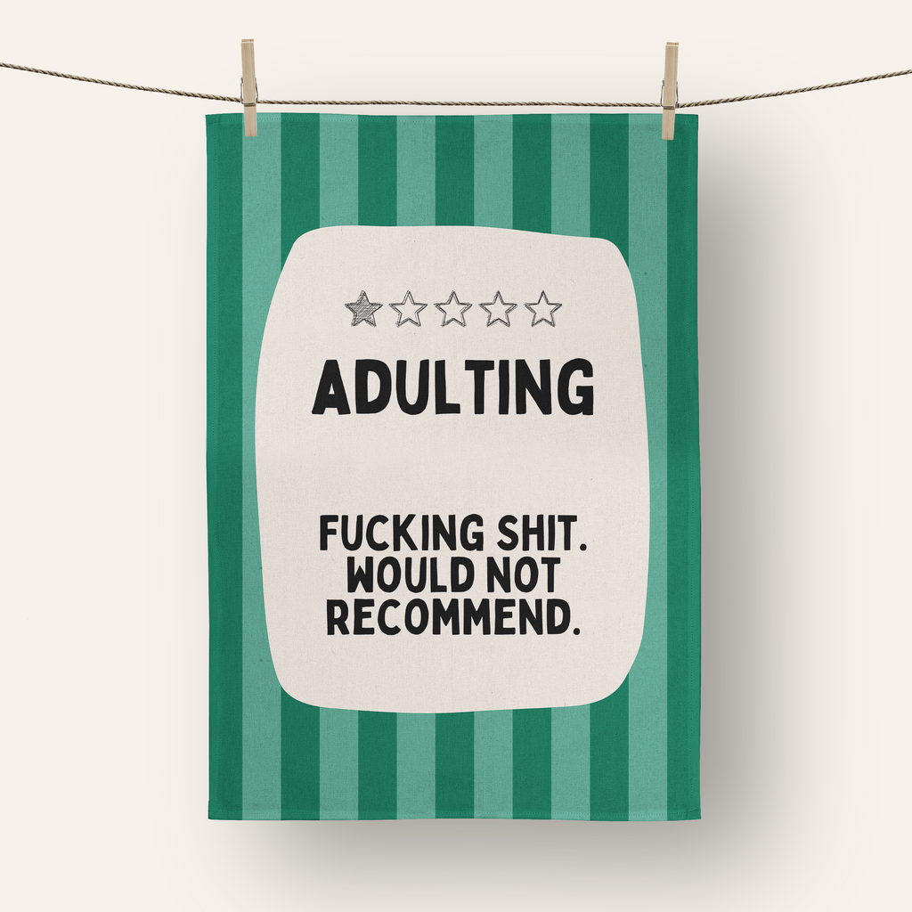 Adulting | Tea Towel: Red & Watermelon