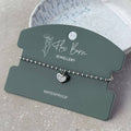 Tarnish Resistant Pearlescent Heart Bracelet: Silver